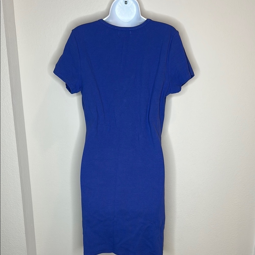 24/7 Comfort Apparel Blue Sheath Mini Dress - Picture 3 of 3